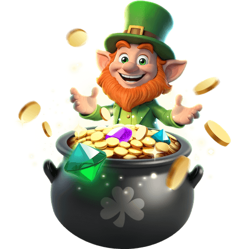 Luckzie Casino mascotte met goudpot